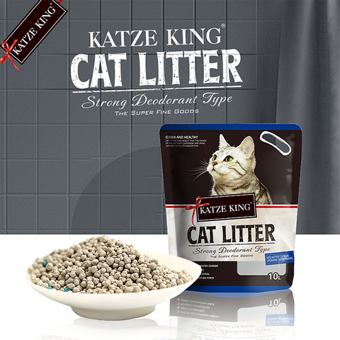 KATZE KING BENTONITE CAT LITTER 1-3.5MM BALL SHAPE HARD CLUMPING WITH SCENT