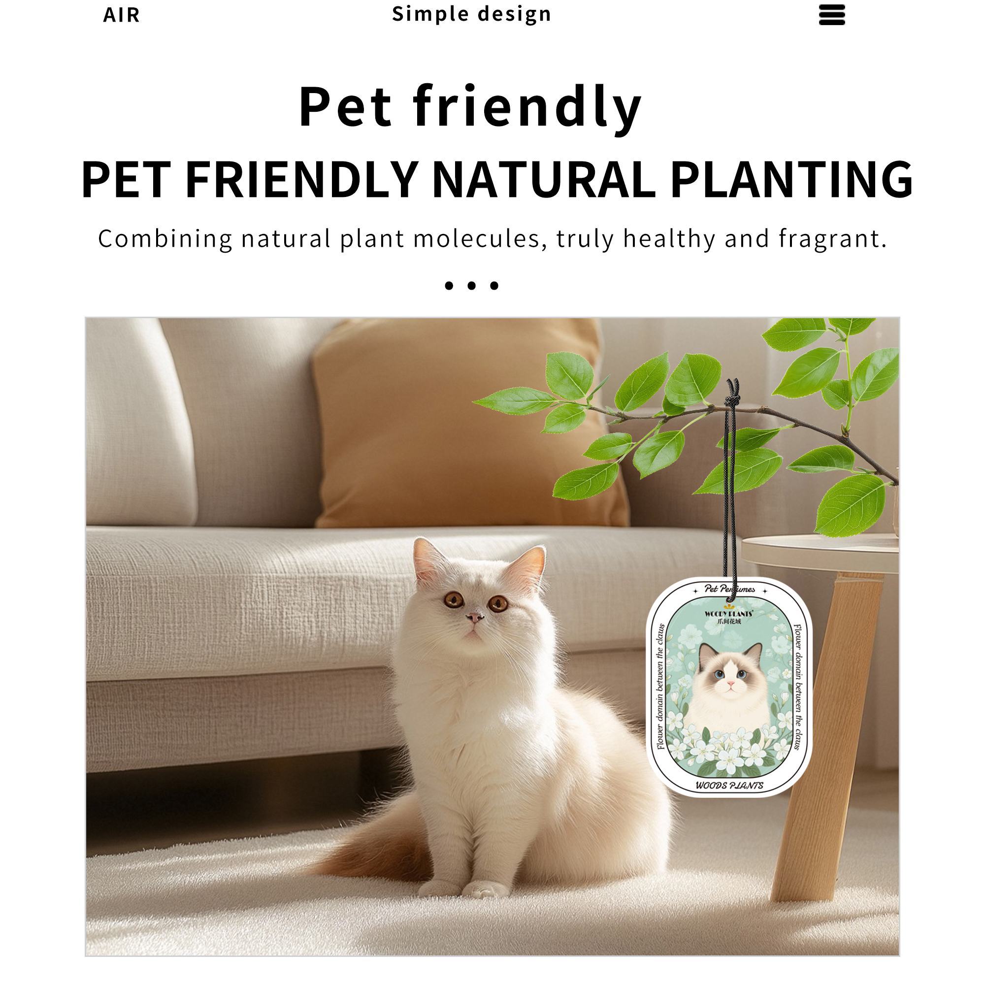 WOODY PLANTS SIMPLE HANGING PERFUME SHEET