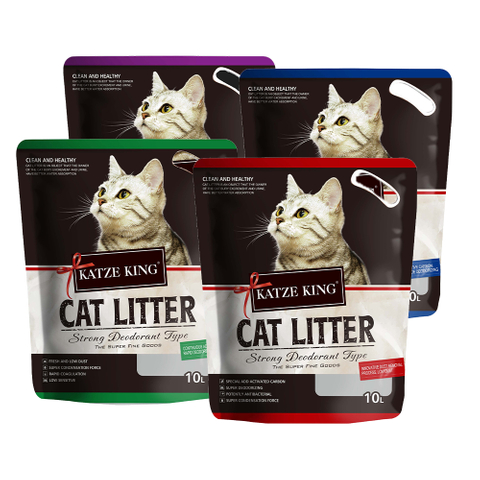 KATZE KING BENTONITE CAT LITTER 1-3.5MM BALL SHAPE HARD CLUMPING WITH SCENT